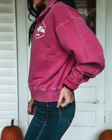 Brand Sammy Pullover 1/4 Zip - Dragonfruit