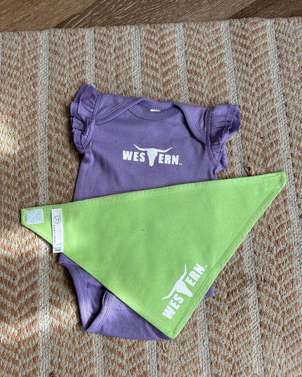 Brand Baby Bandana Bib - Green/Yellow