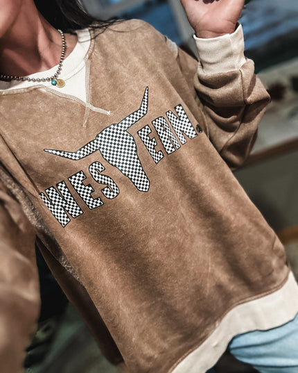 Checker Logo Crew Sweater