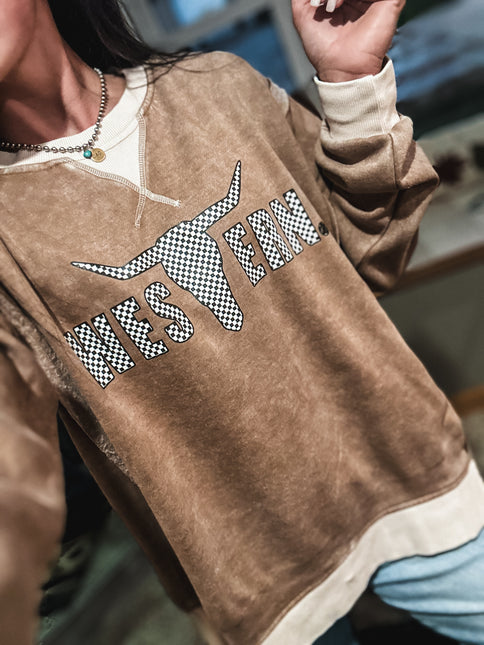 Checker Logo Crew Sweater