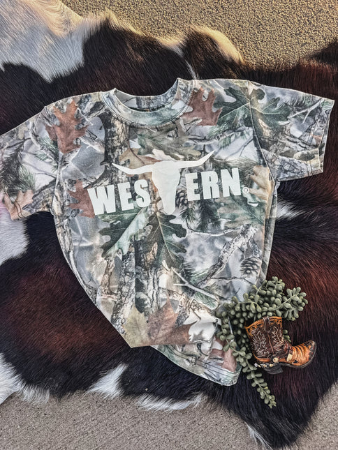 Crisp Woods Camo Brand T - Kids