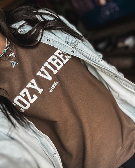 COZY VIBES Crew - Brown