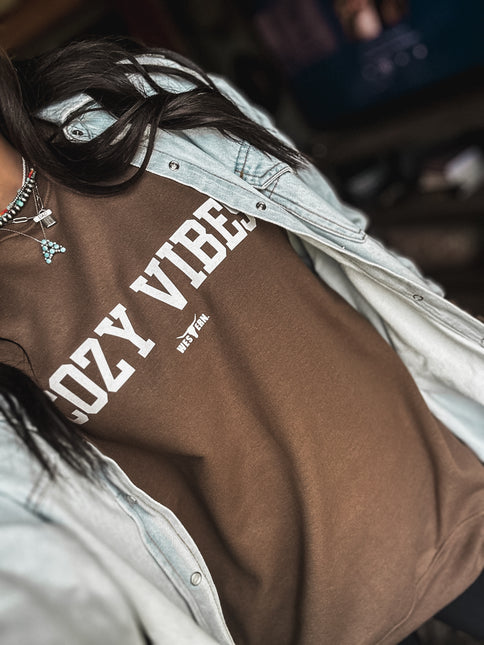 COZY VIBES Crew - Brown