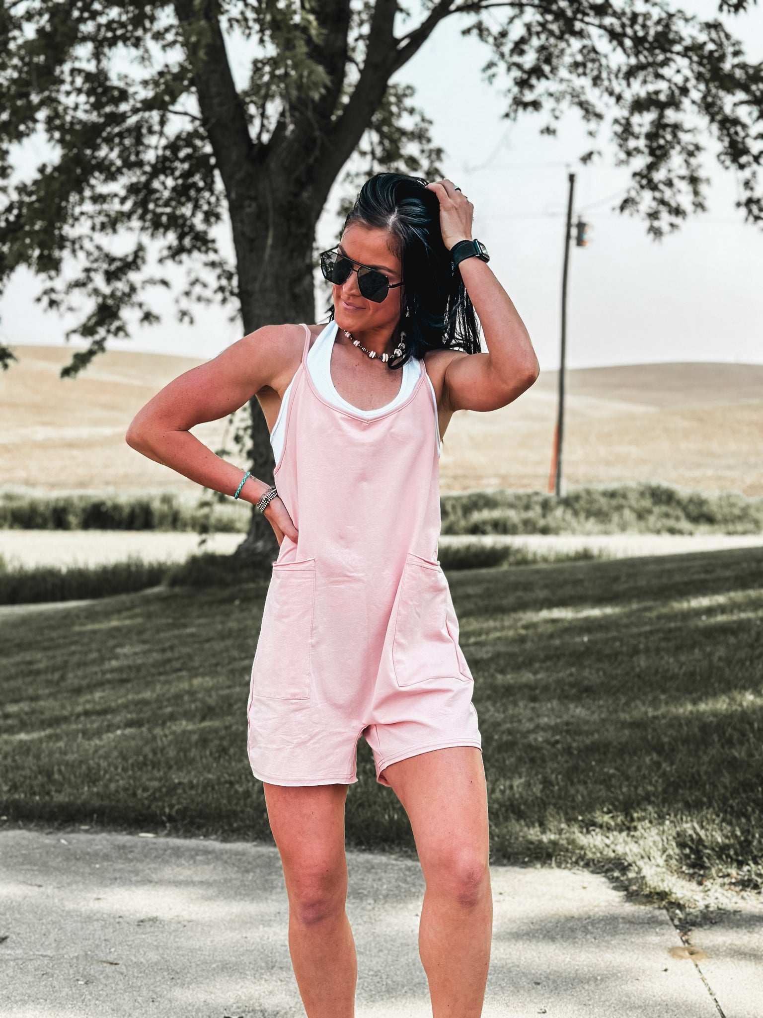 Brand Brunch'n Romper - Pink