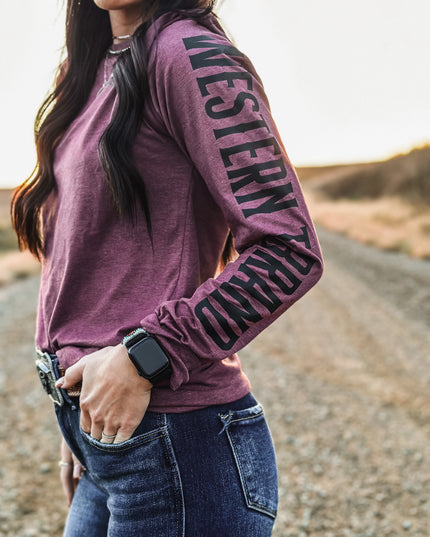 Brand Longsleeve Maroon