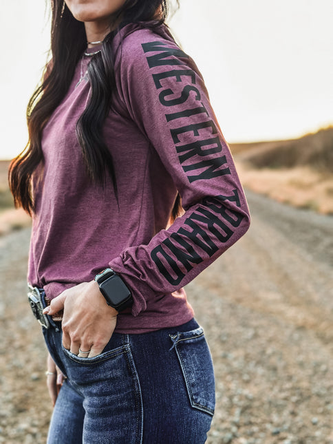 Brand Longsleeve Maroon