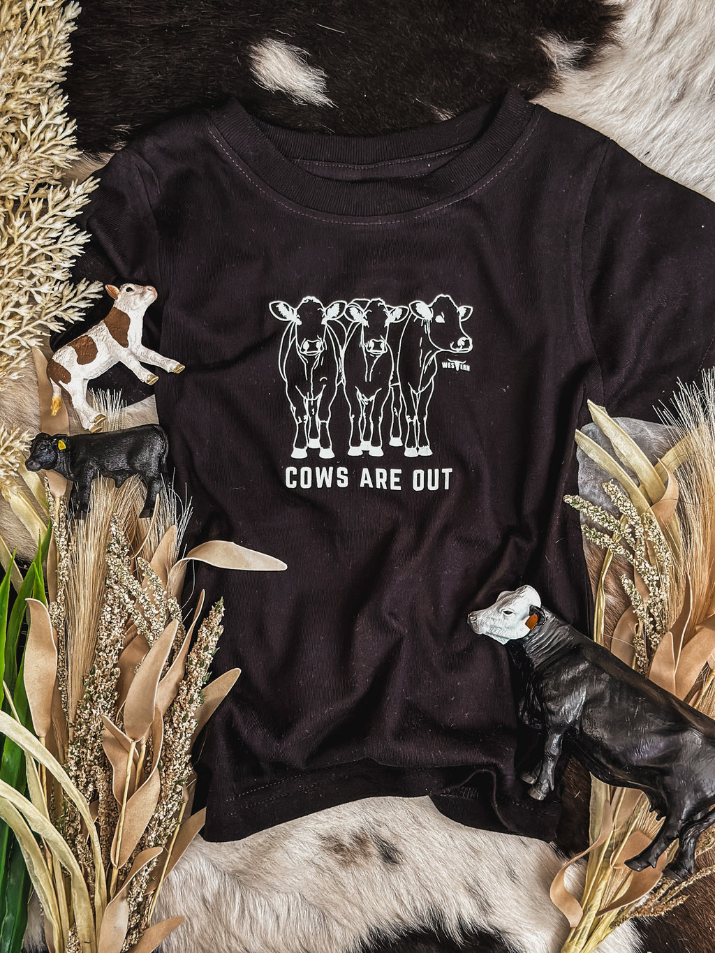 Cows Are Out Infant T - Black