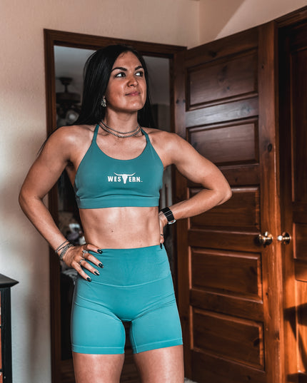 Brand Core Biker Shorts - Emerald