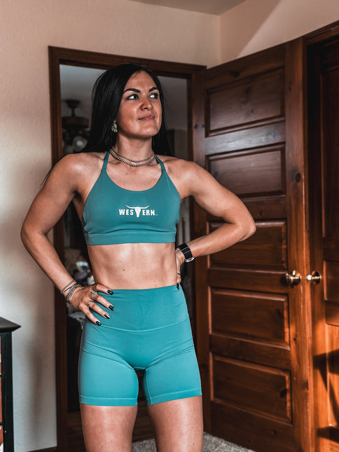 Brand Core Biker Shorts - Emerald