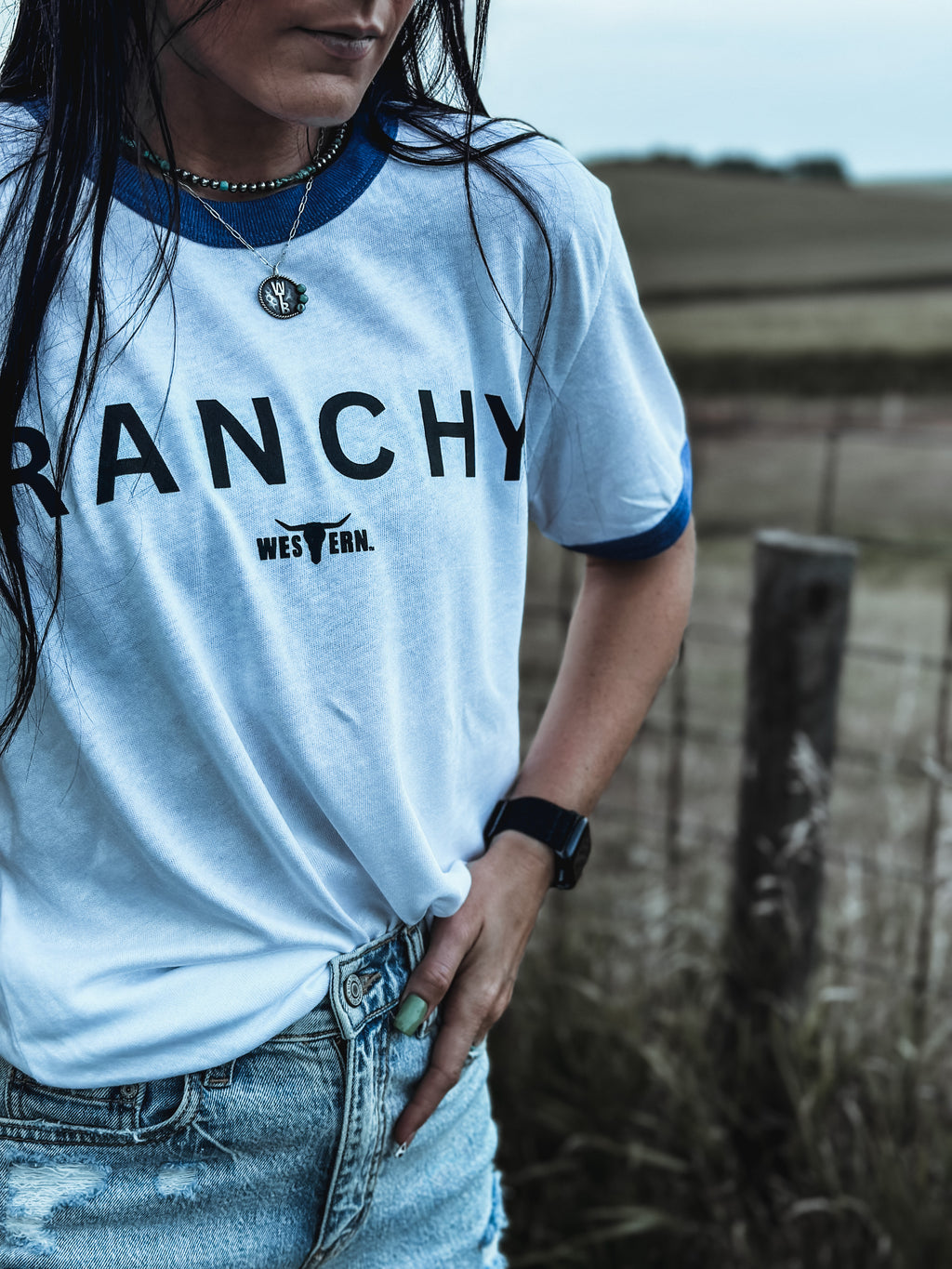 R A N C H Y Blue Ringer T