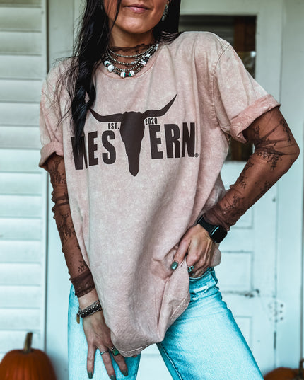 Brand Logo Oversized T - Peach/Brown