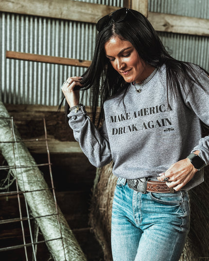 Make America Drunk Again Crew - Grey