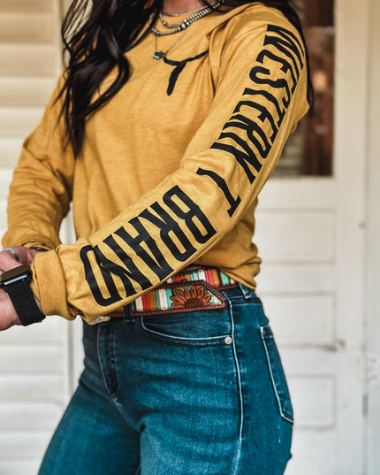 Brand Longsleeve Mustard