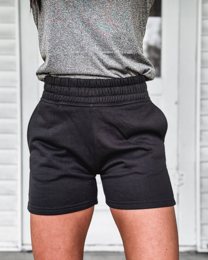 Brand Tri Jogger Shorts - Black