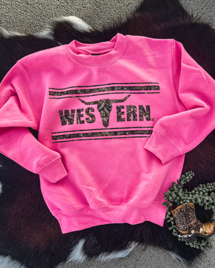 Brand Logo Camo Woods Kids Crew