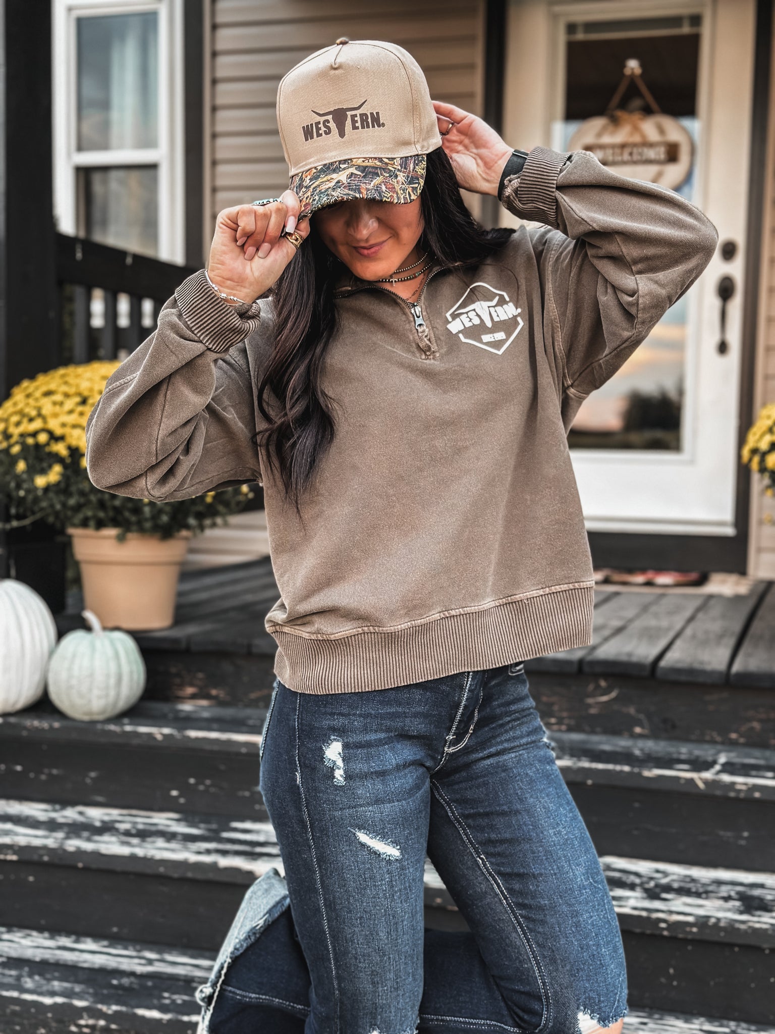 Brand Sammy Pullover 1/4 Zip - Espresso