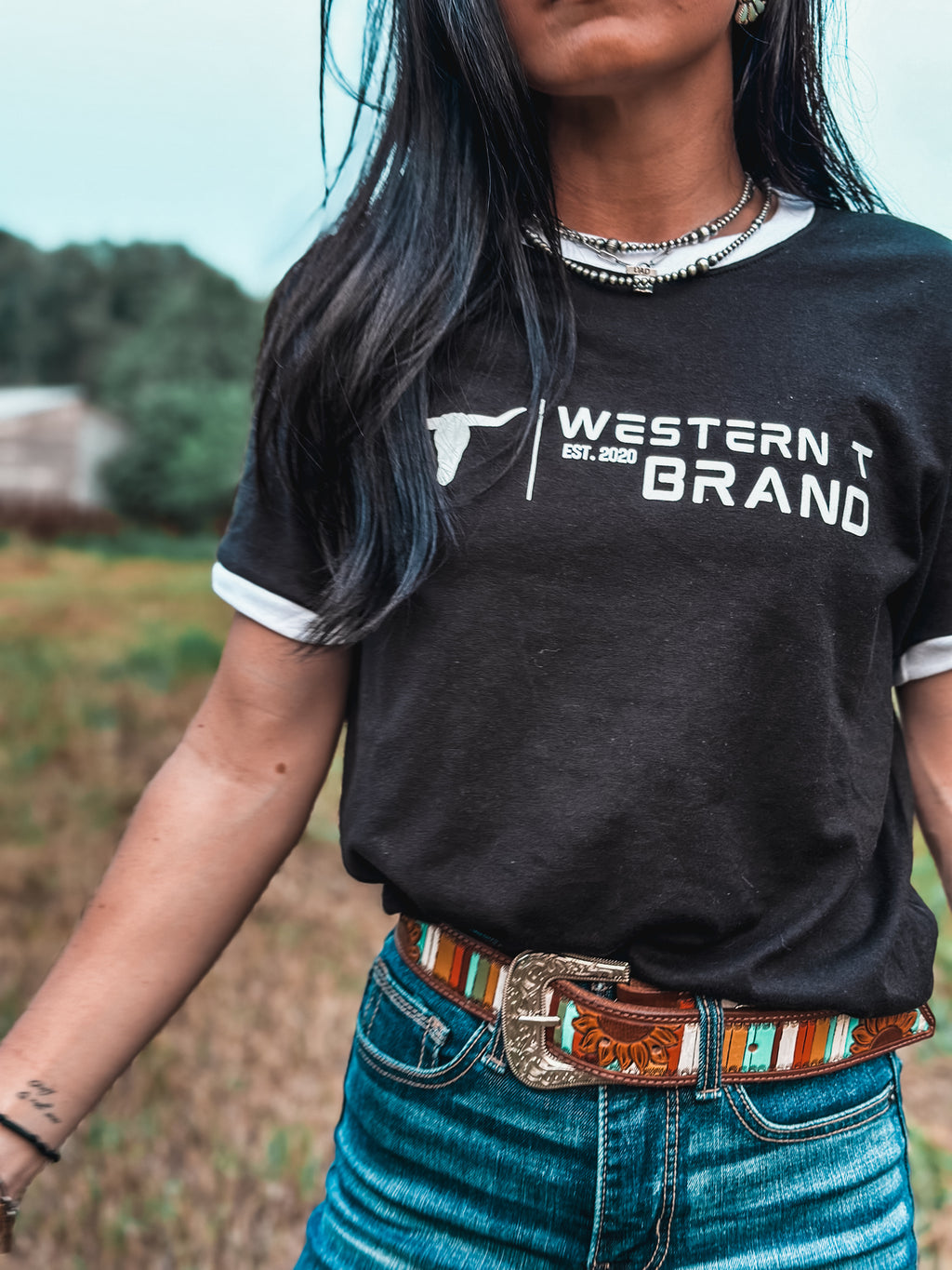 Western T Brand | Logo - Black Ringer