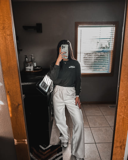 Brand Basic Longsleeve - Dark Pine