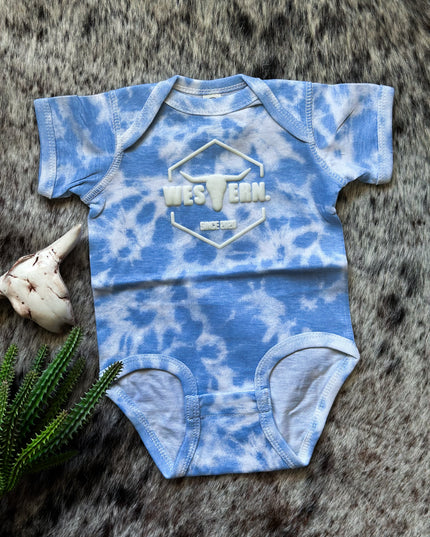 Brand Puff Logo Onesie - Sky Dye