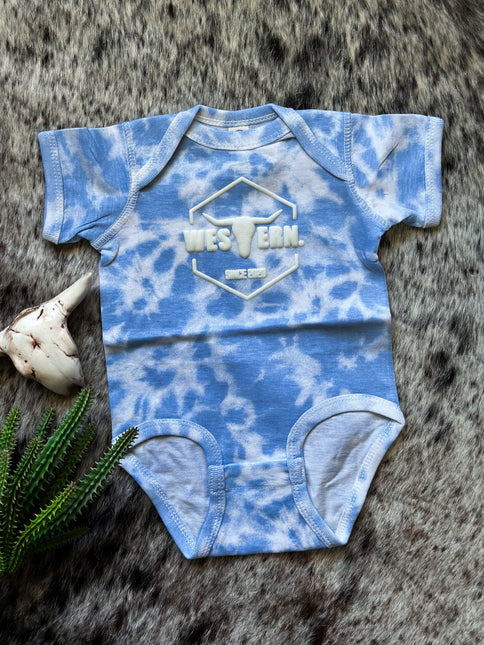 Brand Puff Logo Onesie - Sky Dye