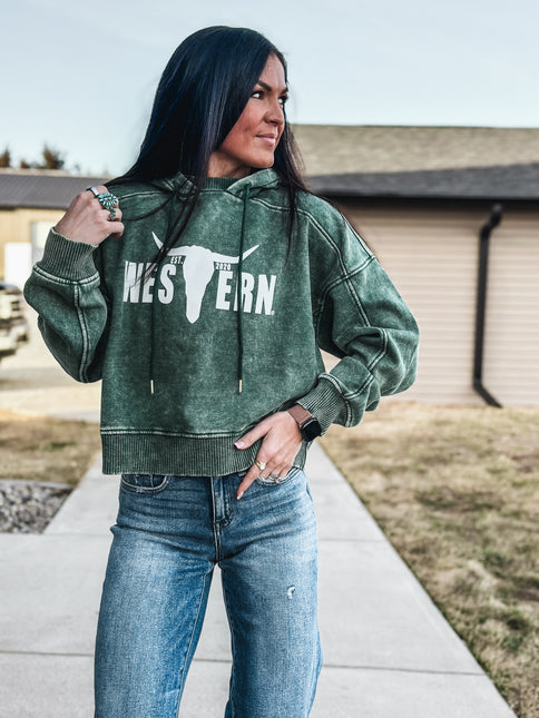 Brand Jersey Hoodie - Green/White