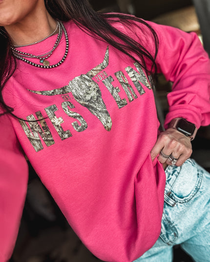 Brand Camo Woods Logo Crew