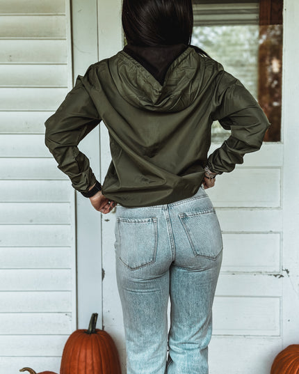 Brand Scuba 1/4 Zip Windbreaker  - Army