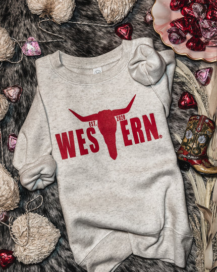 Brand Logo Crew Red/Oatmeal Toddler