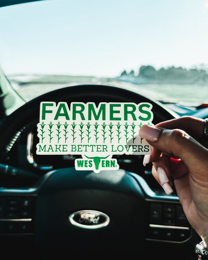 Farmers Make Better Lovers Sticker - Green