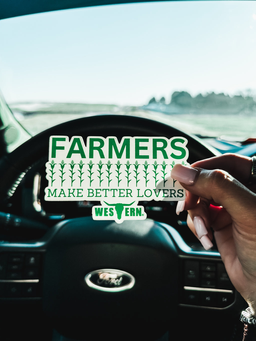 Farmers Make Better Lovers Sticker - Green