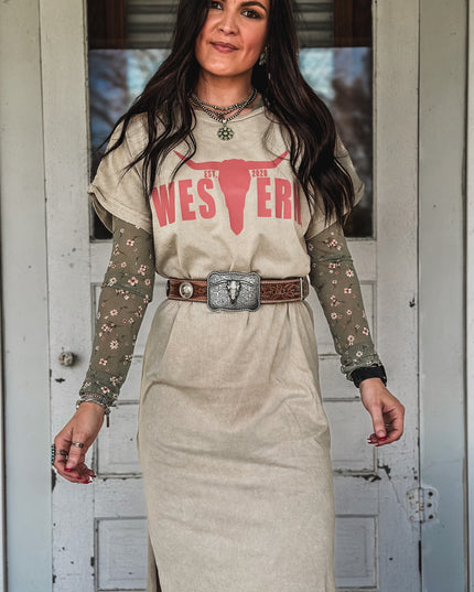 Brand Rose Logo T-Dress