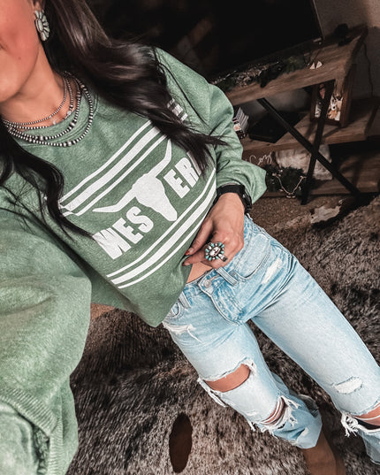 Brand Crew Heather Olive Green