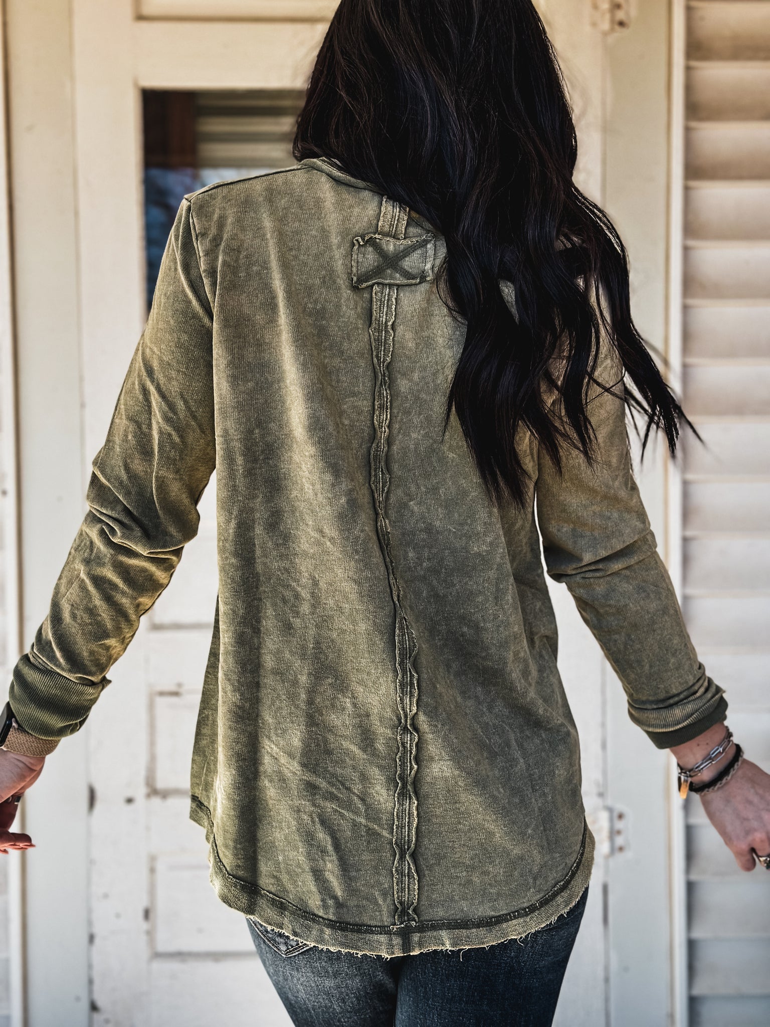 Brand Bozeman Button Longsleeve - Ash Olive