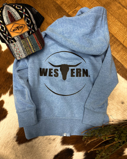 Brand Indy Full Zip Hoodie Toddler - Ocean Blue