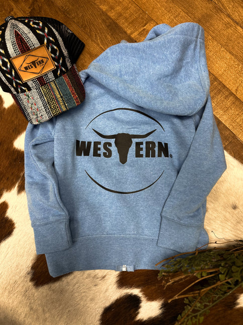 Brand Indy Full Zip Hoodie Toddler - Ocean Blue