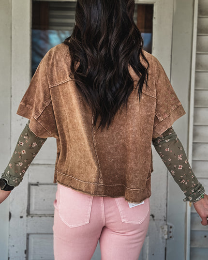 Brand Tulip Oversized Box Tee - Copper