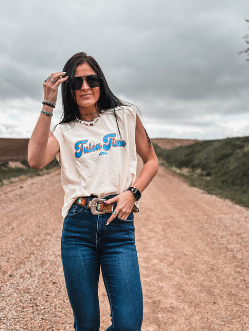 Tulsa Time Cap Sleeve Tank - Cream