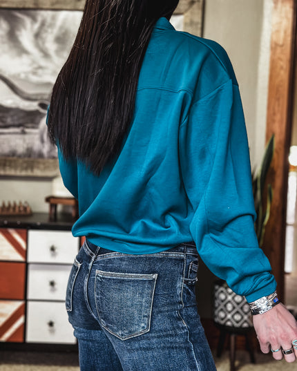 Brand Scuba Women's 1/4 Zip - Marine Teal