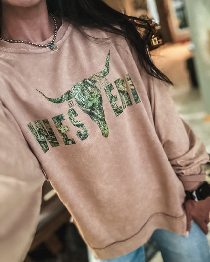 Camo Woods Logo Crew Sweater