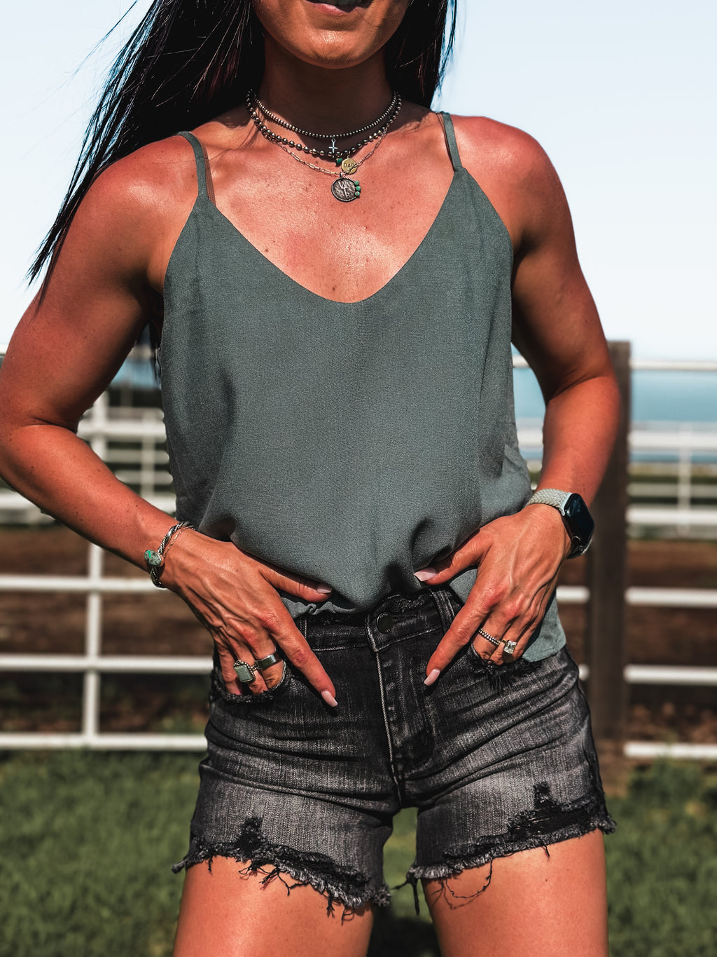 Brand Summer Night Tank - Jade