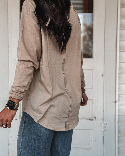 Brand Logo Easy-Go Longsleeve - Desert Brown