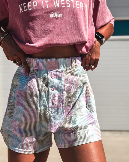 Brand Remix Boxer Shorts - Mix Checker
