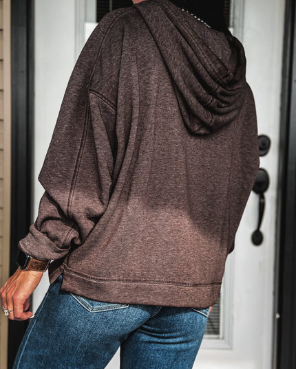 Brand Drifter Snap Pullover - Mocha