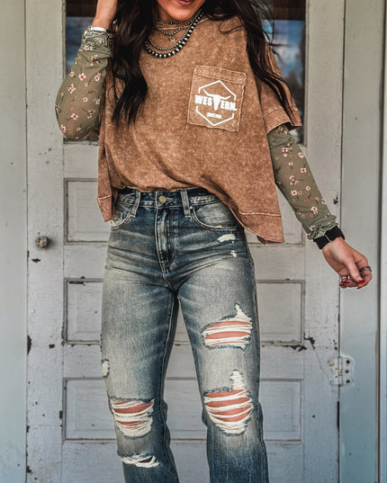 Brand Tulip Oversized Box Tee - Copper