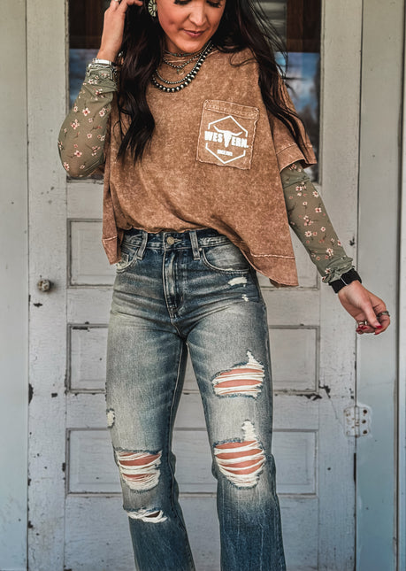 Brand Tulip Oversized Box Tee - Copper