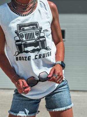 Booze Cruise Tank - White