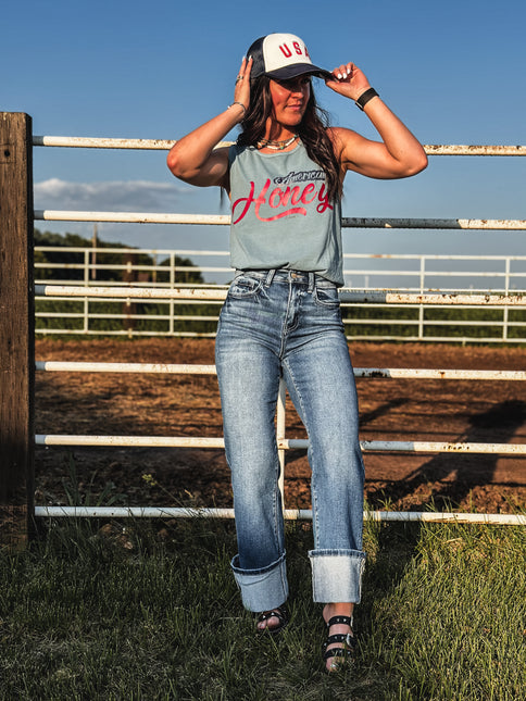 American Honey Tank - Washed Denim