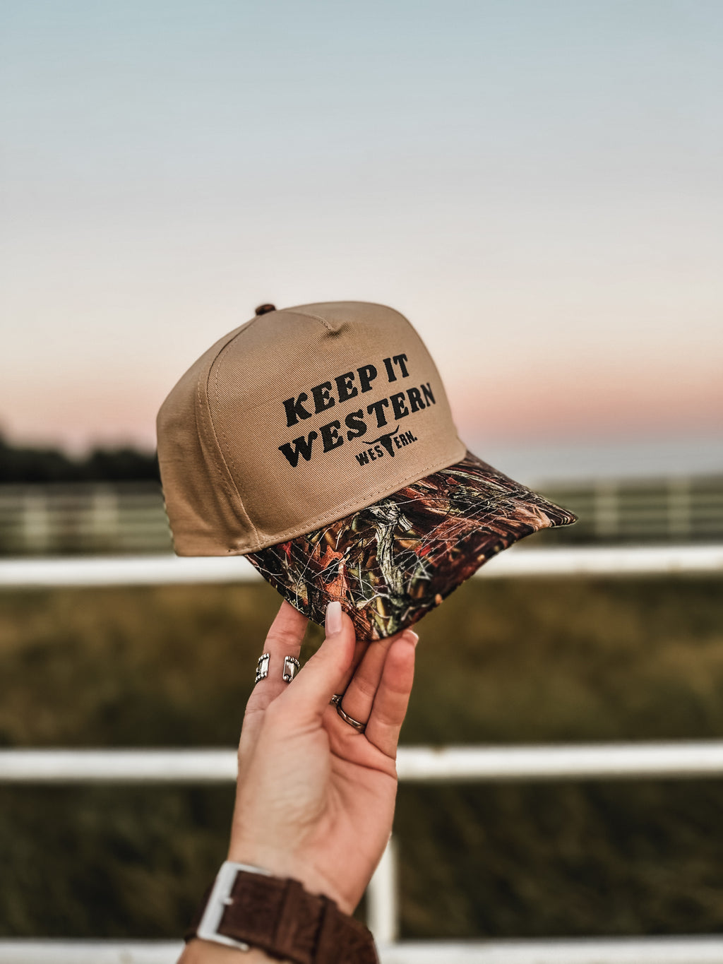 Keep It Western Hat - Camo Woods/Khaki