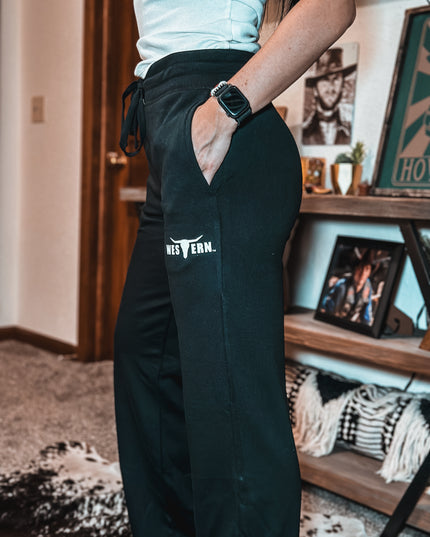 Brand Lazy Day Sweatpants - Black