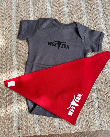 Brand Baby Bandana Bib - Red/White